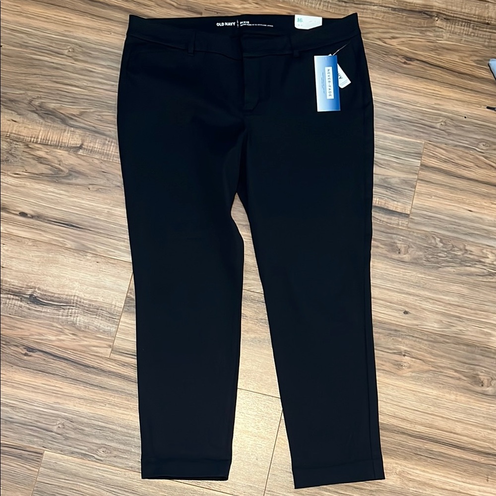 NWT Black Old Navy Dress Pixie Pants Womens size 16